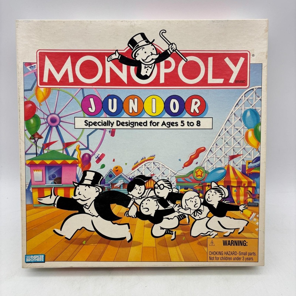 VINTAGE Monopoly Junior COMPLETE Parker Brothers 1995 90's Kids Children's